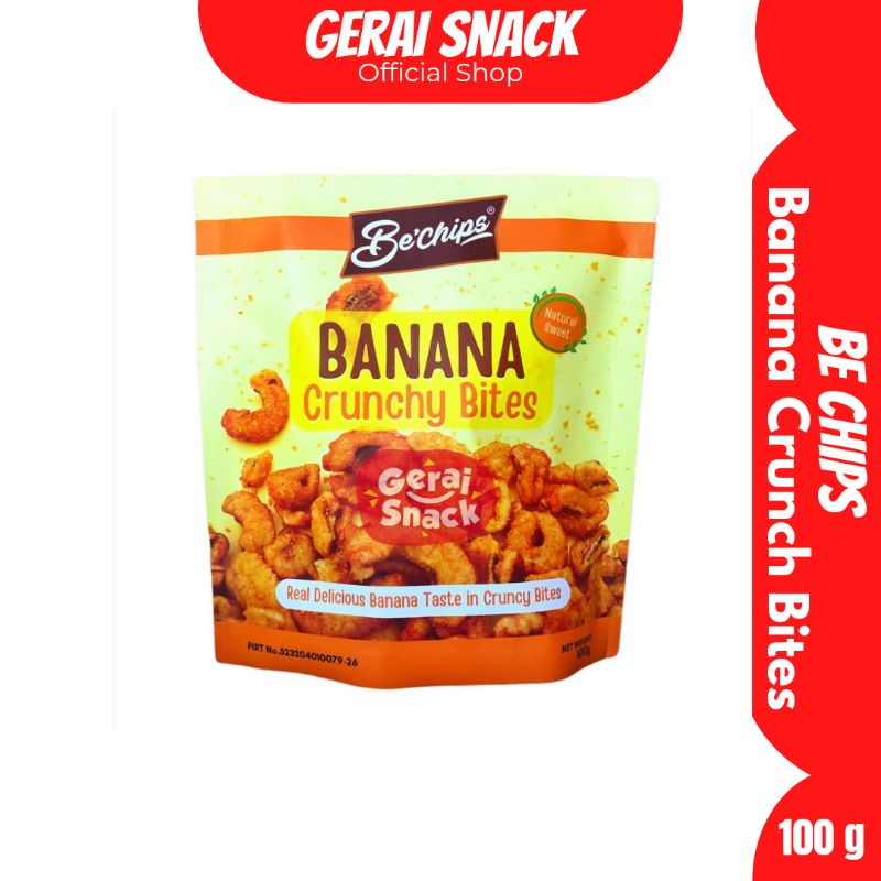 Be'Chips - Rambak Pisang Banana Crunchy Bites Natural Sweet &amp; Gluten Free 100 g