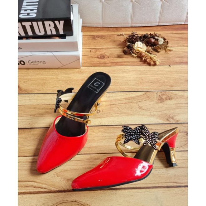ABBUSHOES AG 14 haig hells mules kupu2 manik2 7cm