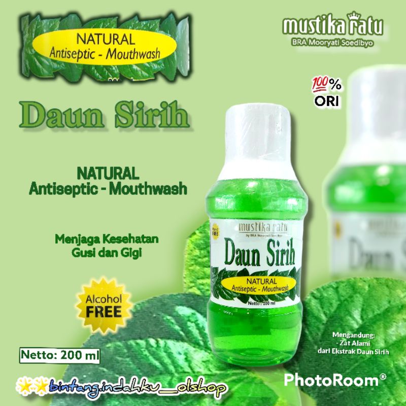 #MUSTIKA RATU# DAUN SIRIH MOUTHWASH 200ml ~OBAT KUMUR SIRIH ANTISEPTIK