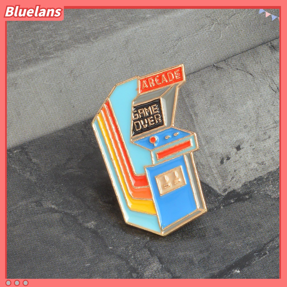 Bros Pin Enamel Desain Kartun Arcade Gaya Vintage Untuk Dekorasi Tas Denim