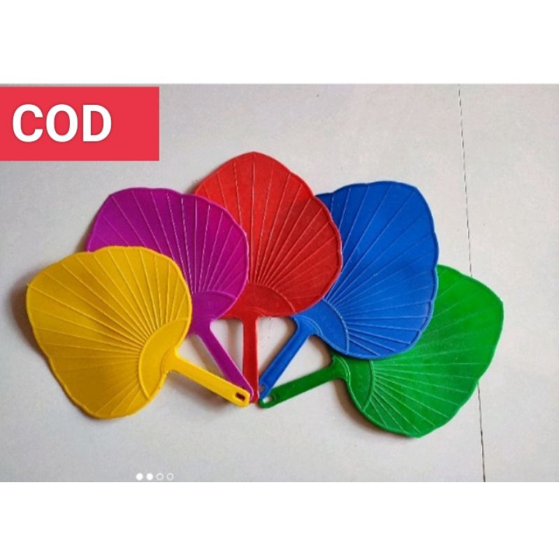 KIPAS PLASTIK DAUN WARU KIPAS TANGAN PLASTIK