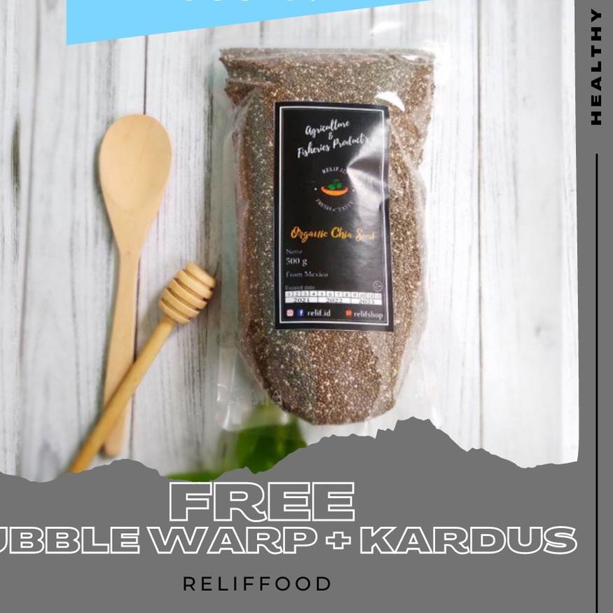 

FREE ONGKIR!ORGANIC BLACK CHIA SEED MEXICO 500 GRAM|KD8