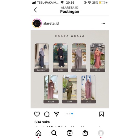 Hulya Abaya Lilac M by Alareta.id