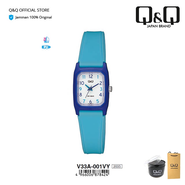 Q&Q QnQ QQ Original Arloji Jam Tangan Anak Lucu Analog - V33 V33A Tahan Air 10 BAR-6