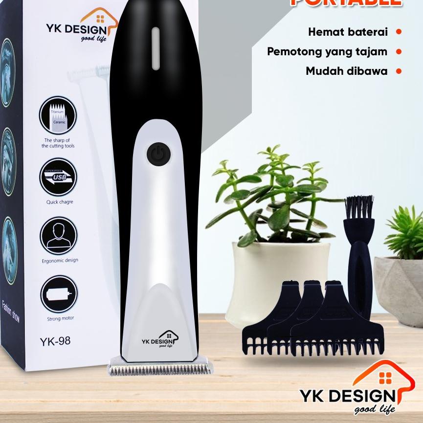 ✨Original✨ YK DESIGN YK-98 alat cukur rambut tanpa kabel / alat Pemotong rambut /hair clipper Cordle
