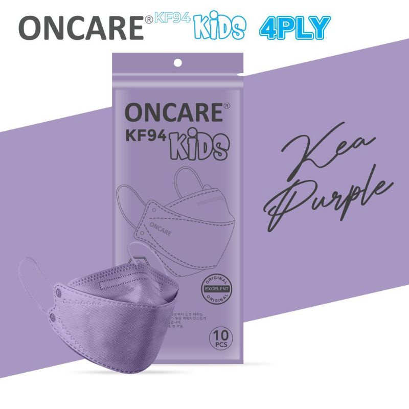 Masker KF94 Anak 4ply Korea Premium Mask Warna Murah-KF94 KEA PURPLE