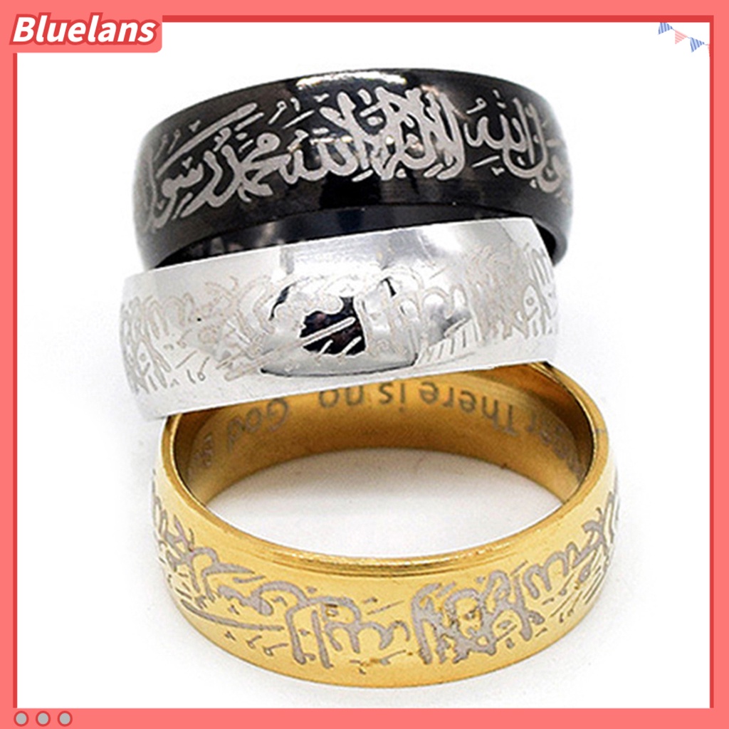 Bluelans Ring Rust Resistant Lightweight Titanium Steel Religious Finger Rings