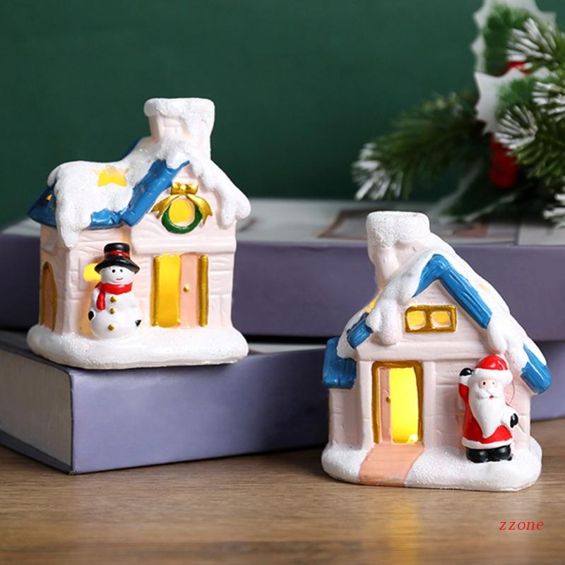 Ornamen Miniatur Rumah Salju Luminous Untuk Dekorasi Natal