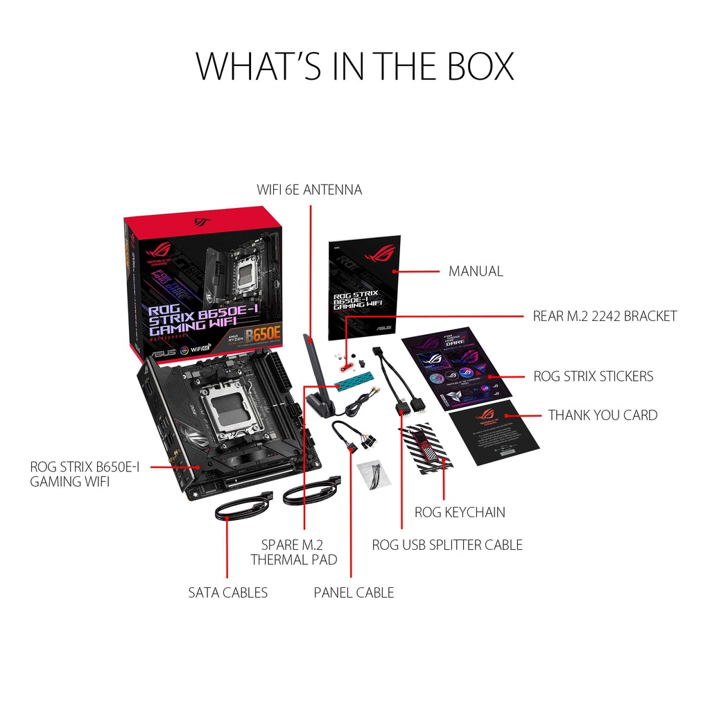 ASUS ROG STRIX B650E-I GAMING WIFI Mini-ITX | Motherboard AMD AM5 B650