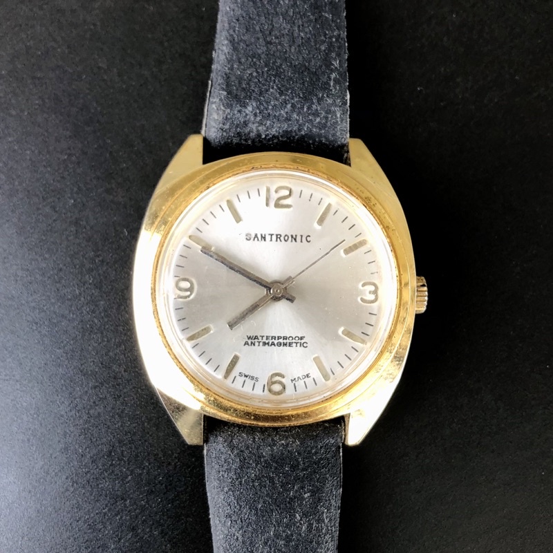 SANTRONIC SWISS WATCH VINTAGE / JAMTANGAN ORIGINAL / JAMTANGAN VINTAGE GOLD / ARLOJI KUNO / ARLOJI P