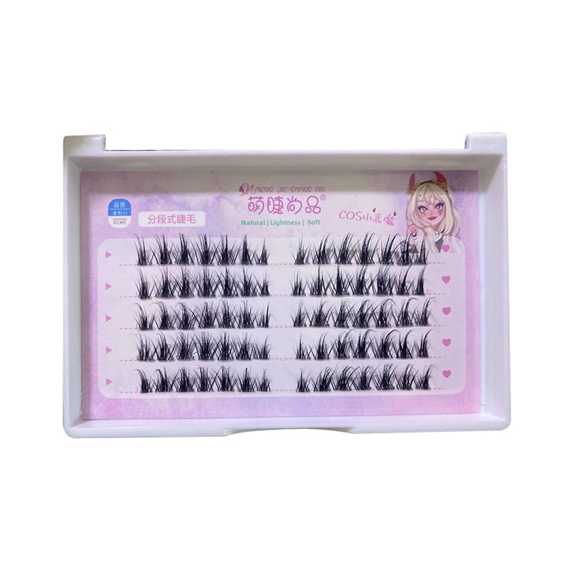 Comic Eye Little Devil Cos Segmented Type False Eyelashes Natural Simulation Grafting Single Cluster Eyelashes Makeup Beauty Tool