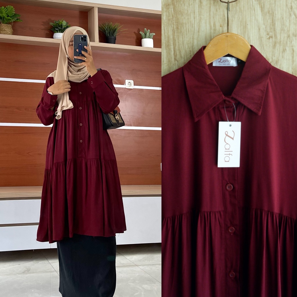 HARUKA tunik by ZALFA OUTFIT / Tunik rayon / tunik polos