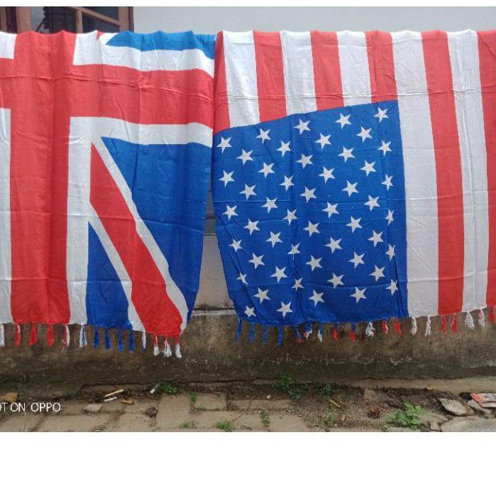 HOT SALE KAIN BALI MOTIF BENDERA INGGRIS DAN AMERIKA // KAIN BALI TERLARIS // BEST SELLER kwalitas o
