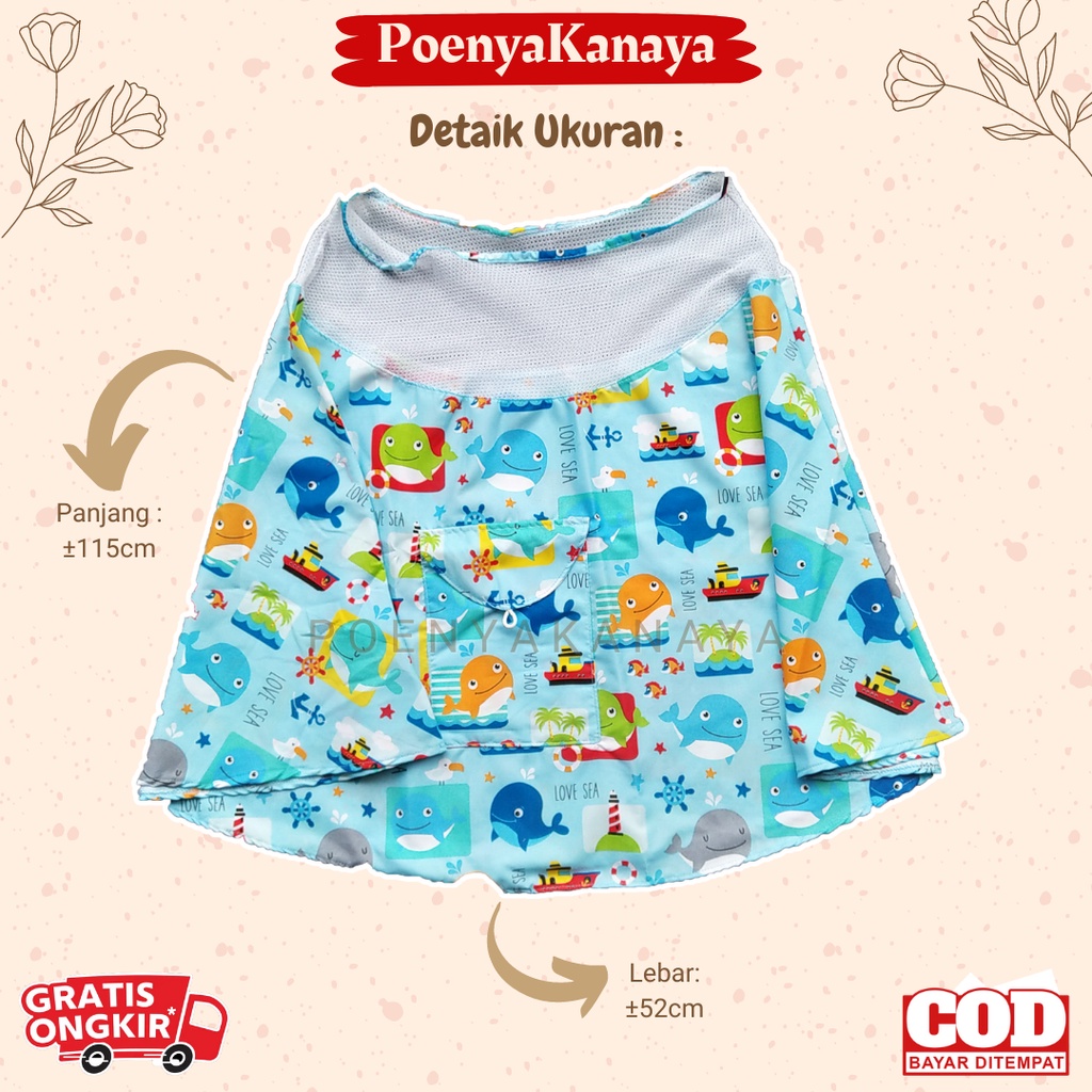 Apron Menyusui Melingkar Jaring / Nursing Cover / kain Penutup Menyusui AC09