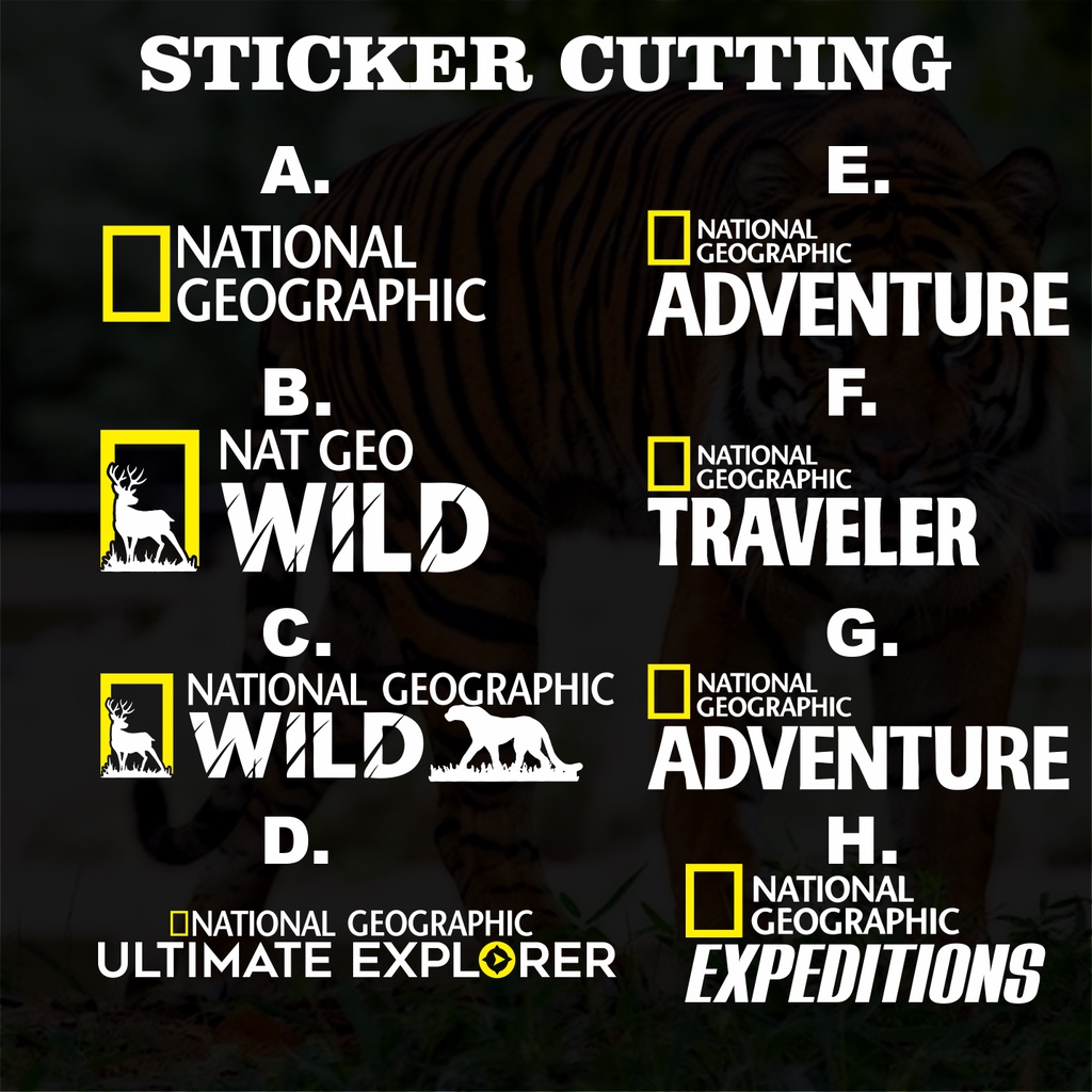 Sticker Cutting National Geographic / stiker cutting national geographic wild