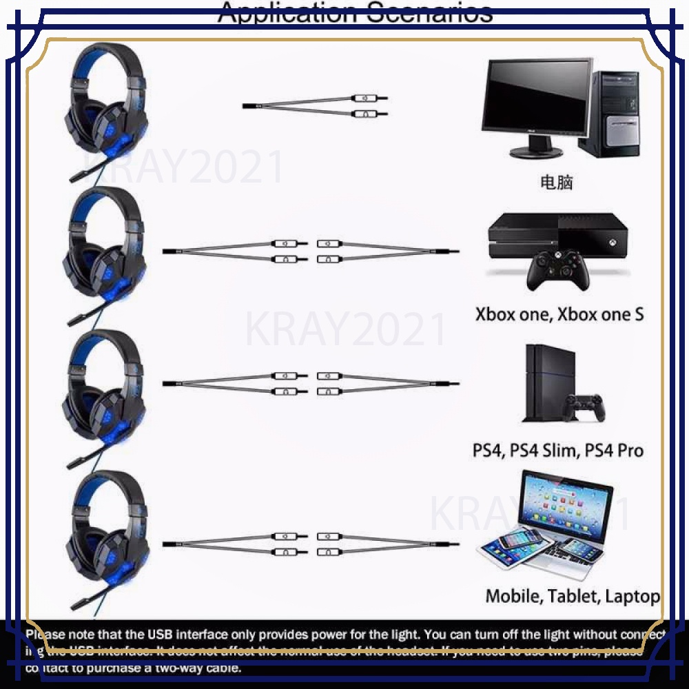 Gaming Headphone Headset Super Bass LED with Mic GH227