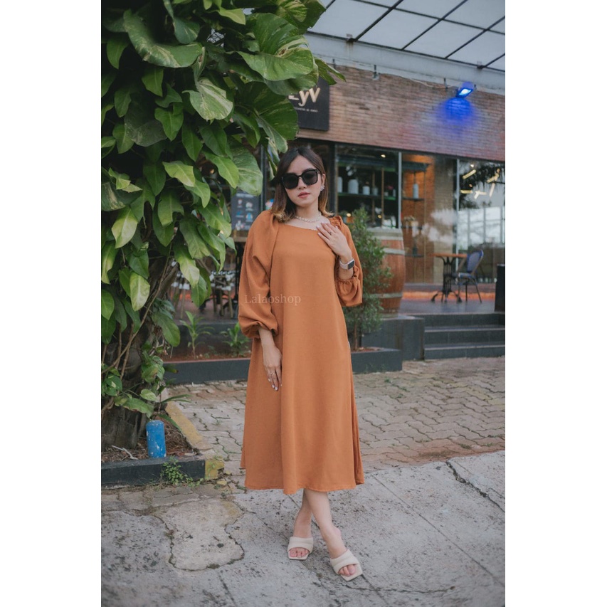 Ghea Dress ( Dress polos jatoh premium ) dress pantai dress elegant dress pesta dress kondangan dress bumil