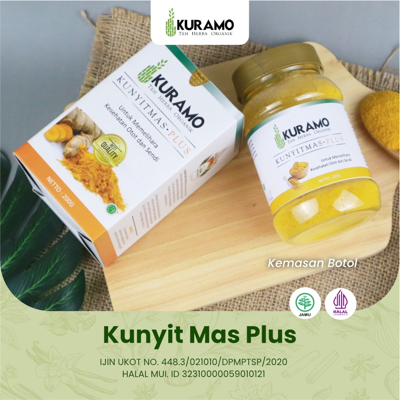 

Jamu Teh Bubuk Herbal Kuramo Kunyit Mas Plus 200gr Mengatasi Keputihan Gerd Kemasan Botol