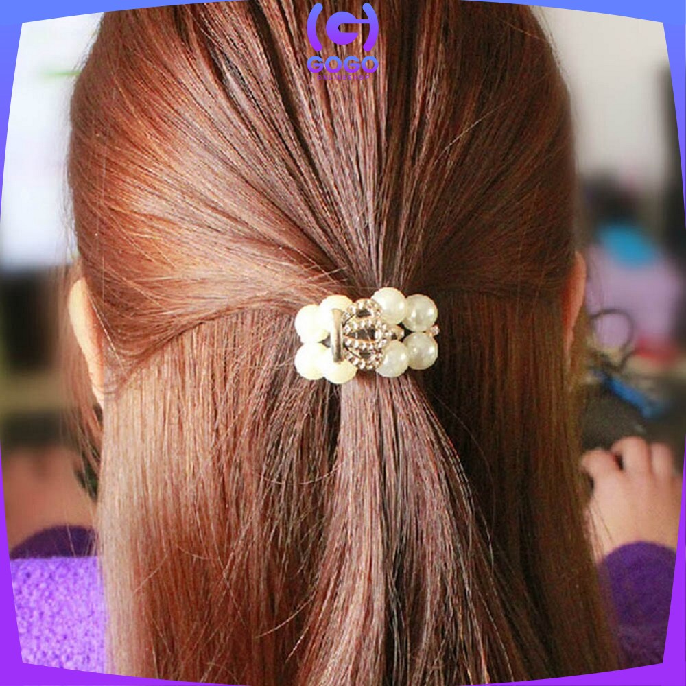 GOGO-C216 Karet Ikat Rambut Mutiara / Aksesoris Ikat Rambut Anak / Ikat Rambut Korea / Kunciran Rambut