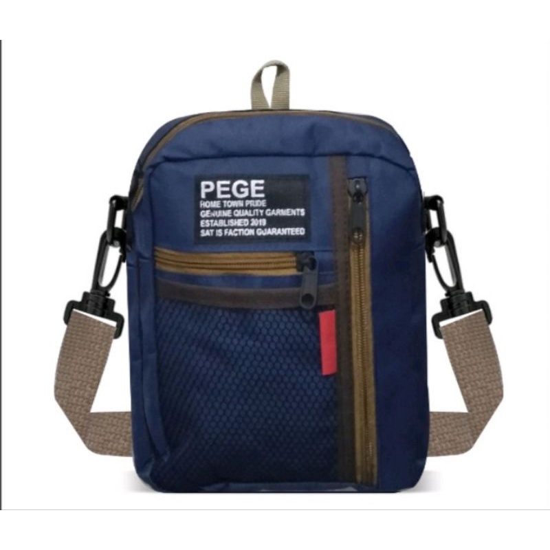 tas selempang bahu pria slempang kasual pege model simpel