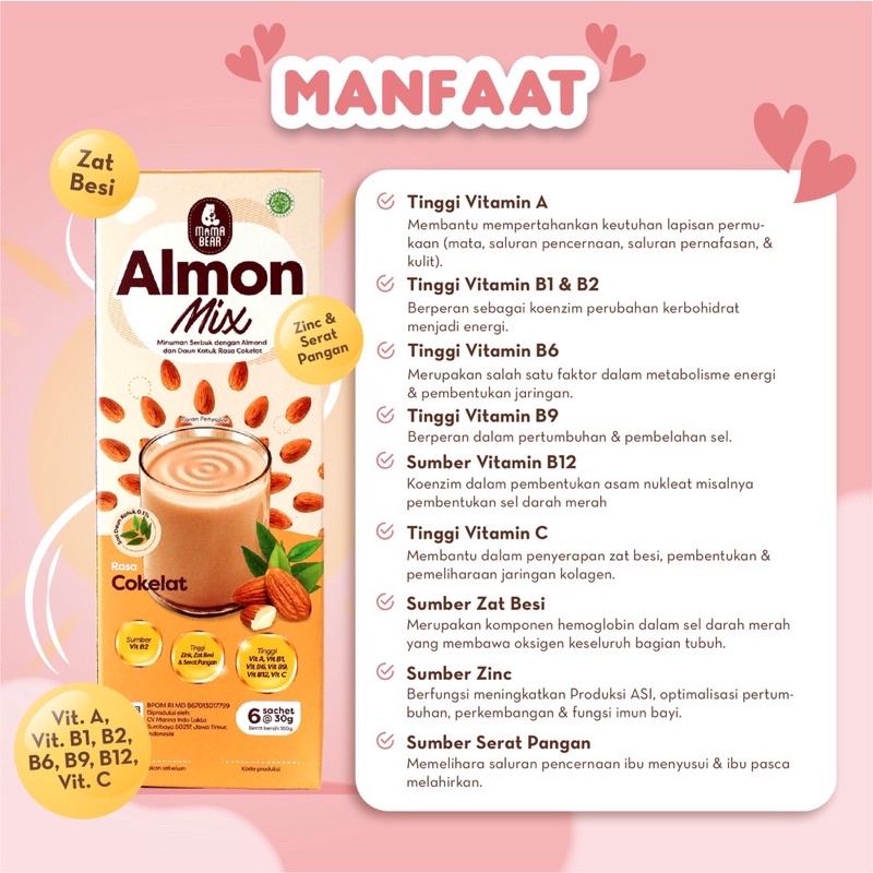 MamaBear Almon Mix 180gr / Minuman Pelancar ASI