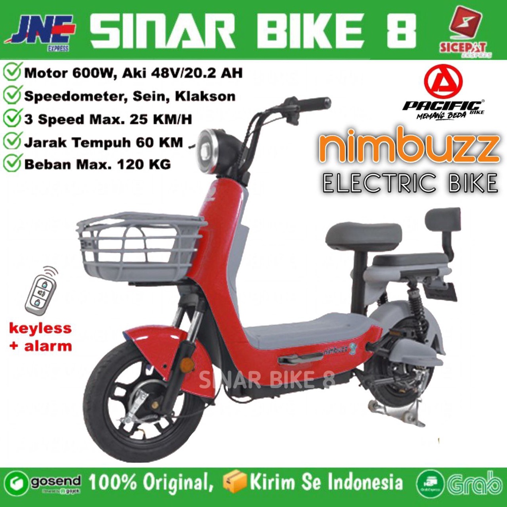 Sepeda Listrik Electric Bike PACIFIC NIMBUZZ dan PACIFIC SKELETON 5.0  E-BIKE 14 x 2.50