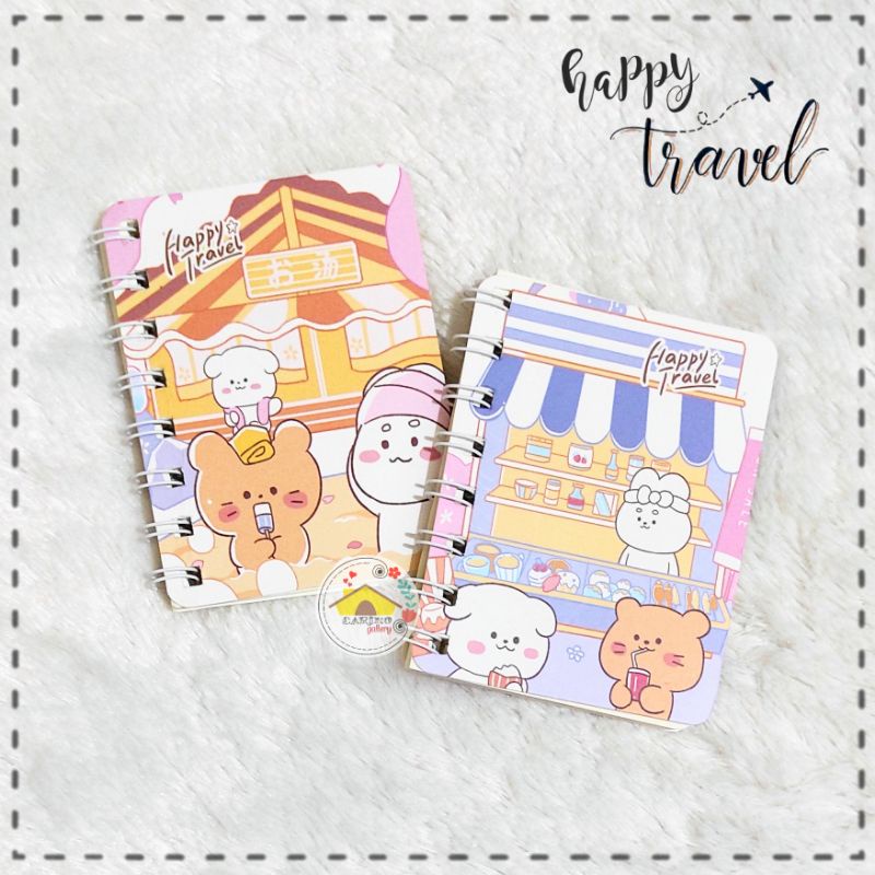 

Notebooks Mini A7 - Spiral HAPPY TRAVEL