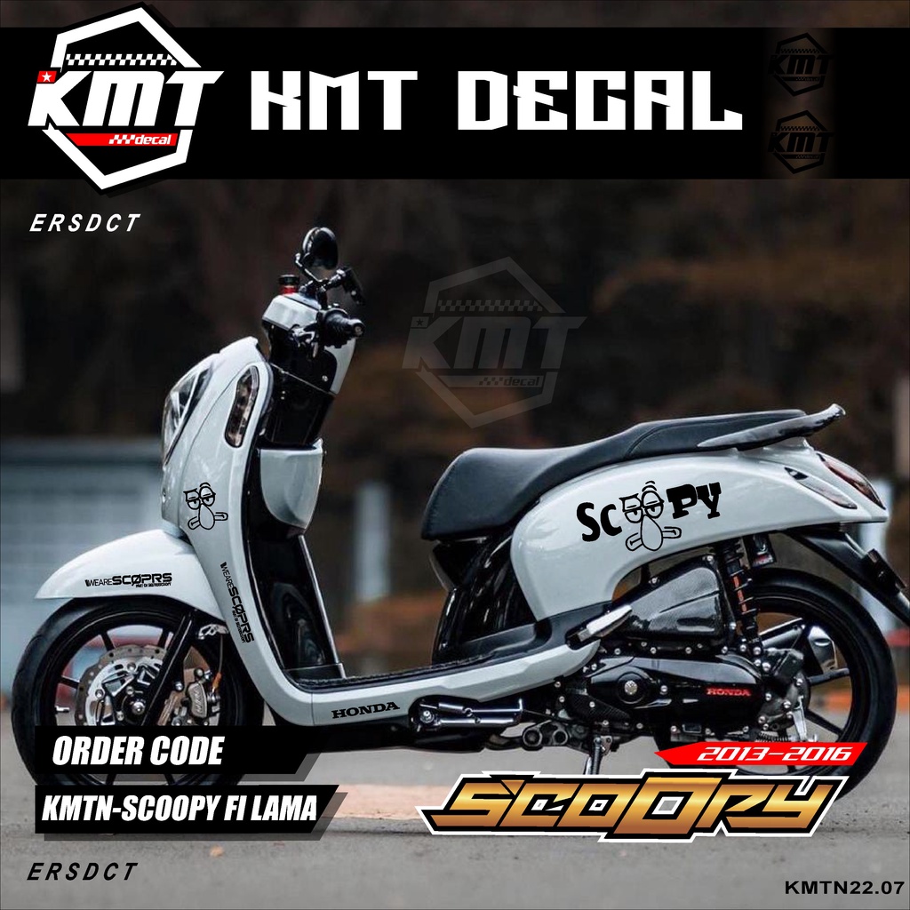 (BISA COD) Decal Scoopy full body Full Blok Skuter Scoopy - Dekal Sticker Scoopy Fi 2013 2014 2015 2