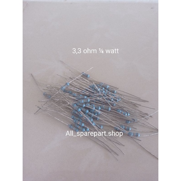 Resistor 3,3ohm 1/4 watt 10pcs