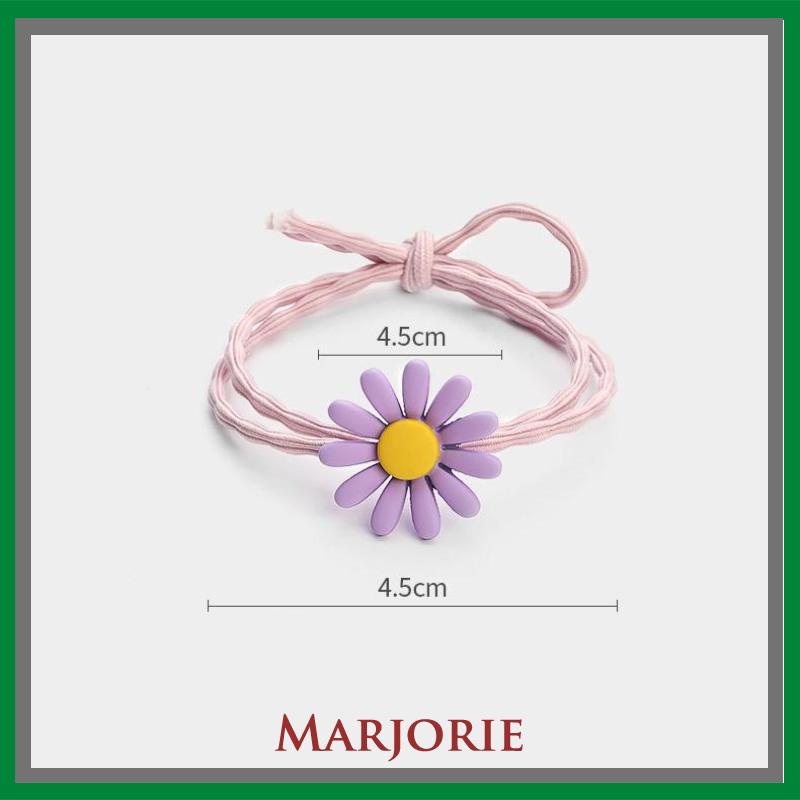 Ikat Rambut Korea Elastis Untuk Wanita Daisy Bunga Segar Kecil Aksesoris S-MJD