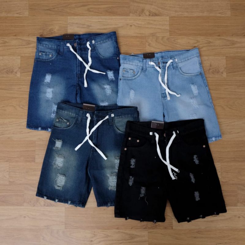 Celana Broadshort Pendek Sobek / Celana Pendek Jeans / Celana Pendek Distro Original