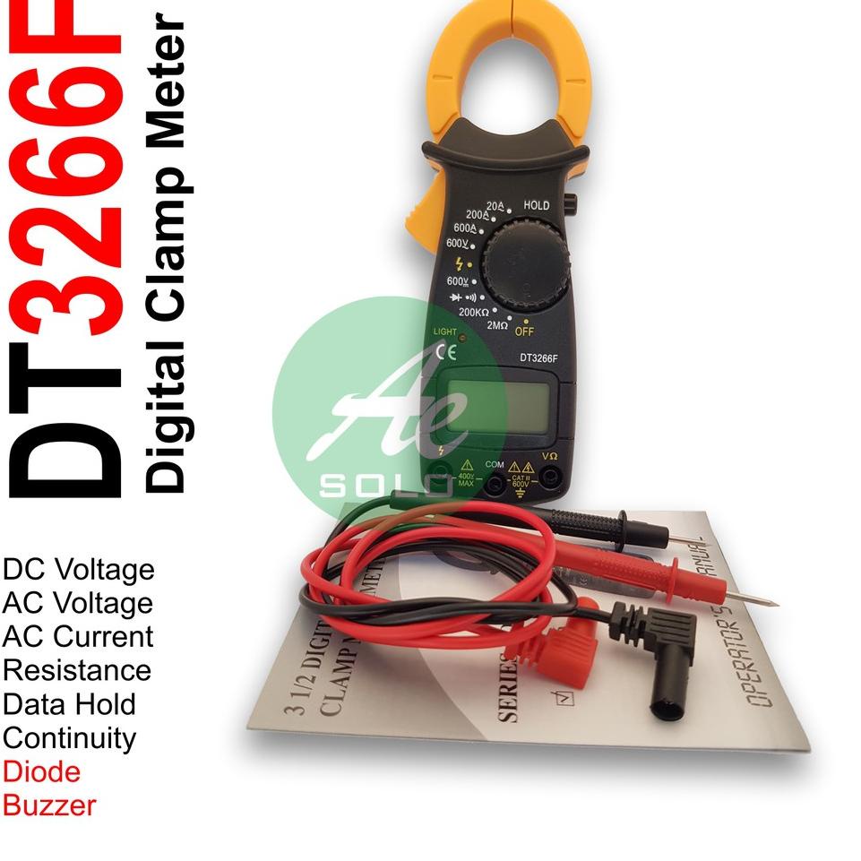 ㅉV Digital Clamp Meter Tang Ampere Multitester DT3266L DT3266F READY 2492 ❅