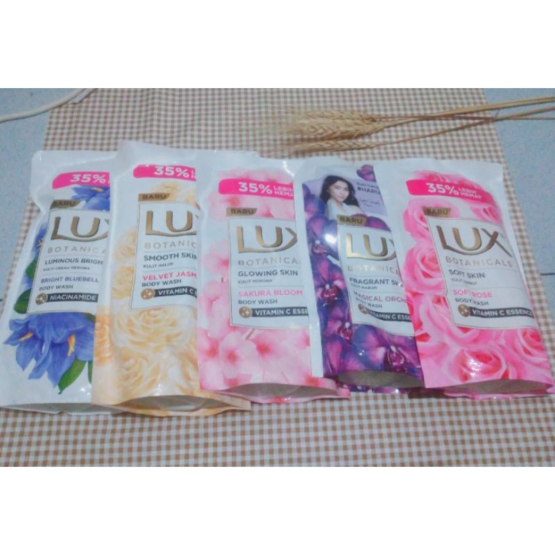 LUX bright bluebell sabun mandi cair body wash niacinamide soft rose zaitun magical orchid velvet ja
