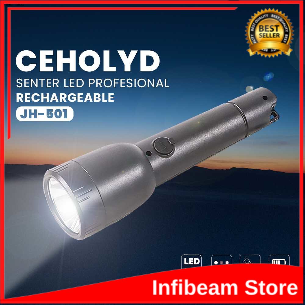 Ceholyd Senter LED Profesional Rechargeable / Senter SWAT XPE COB Led Swat Police Light Recharge / S