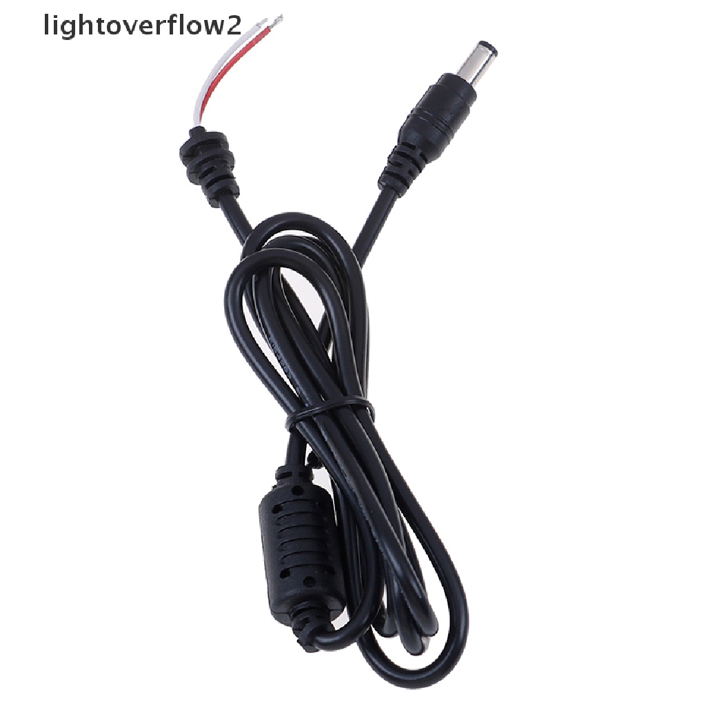 (lightoverflow2) 1pc adapter Konektor power supply DC 5.5x2.5mm 1.2m Untuk Laptop