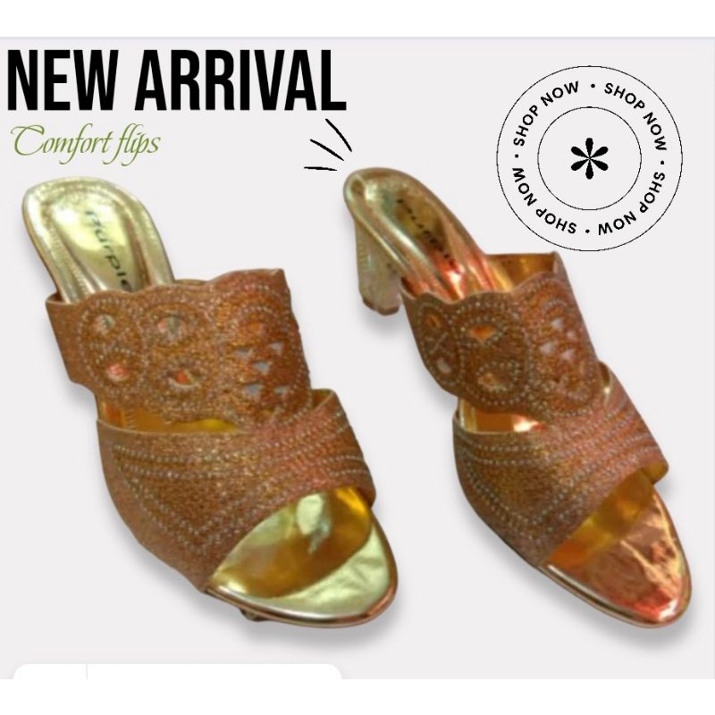 SEPATU PESTA WANITA HAK 5CM / WEDDING SHOES BRUKAT GLITTER