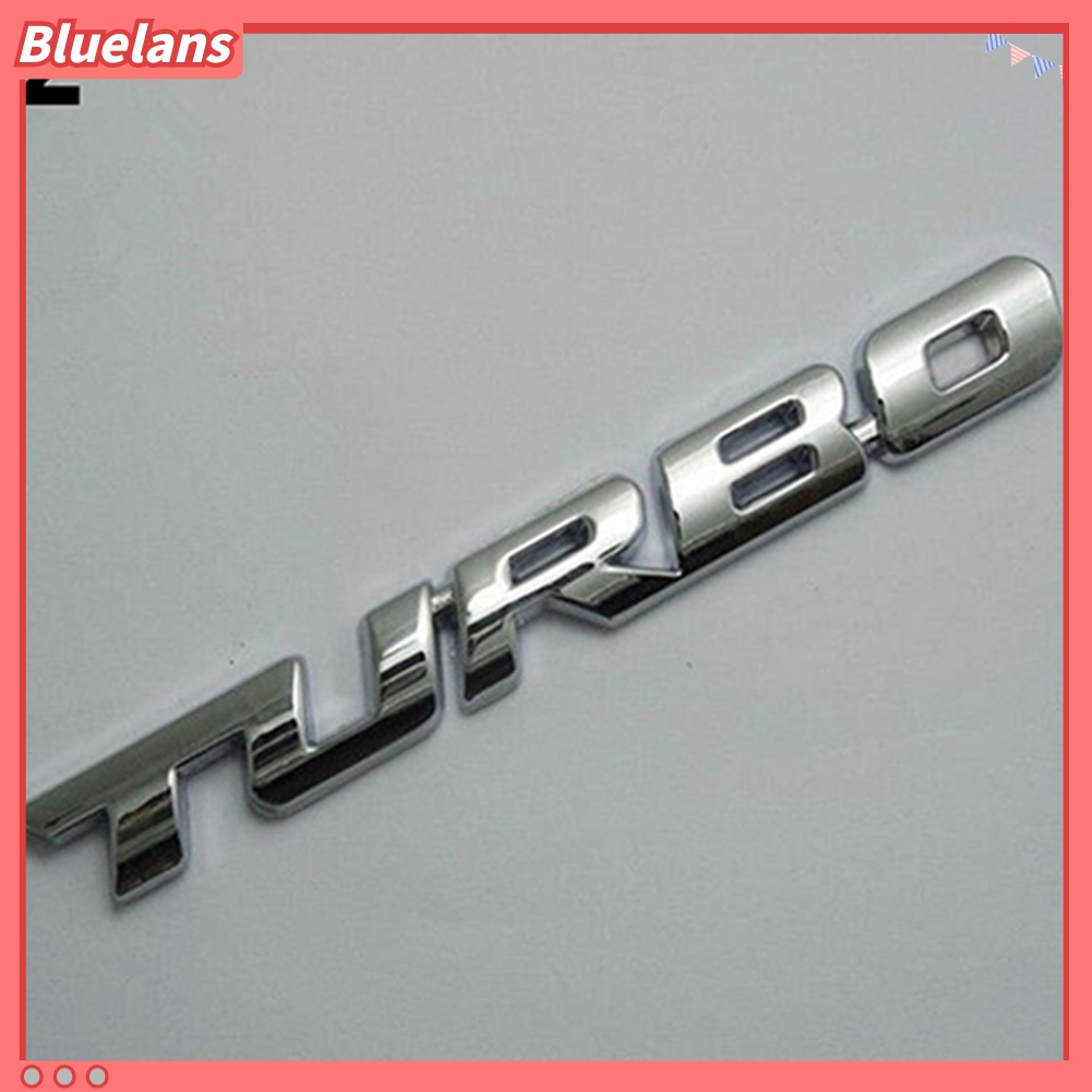 Stiker Lencana Emblem Turbo 3D Bahan Logam Alloy Untuk Dekorasi Mobil Motor