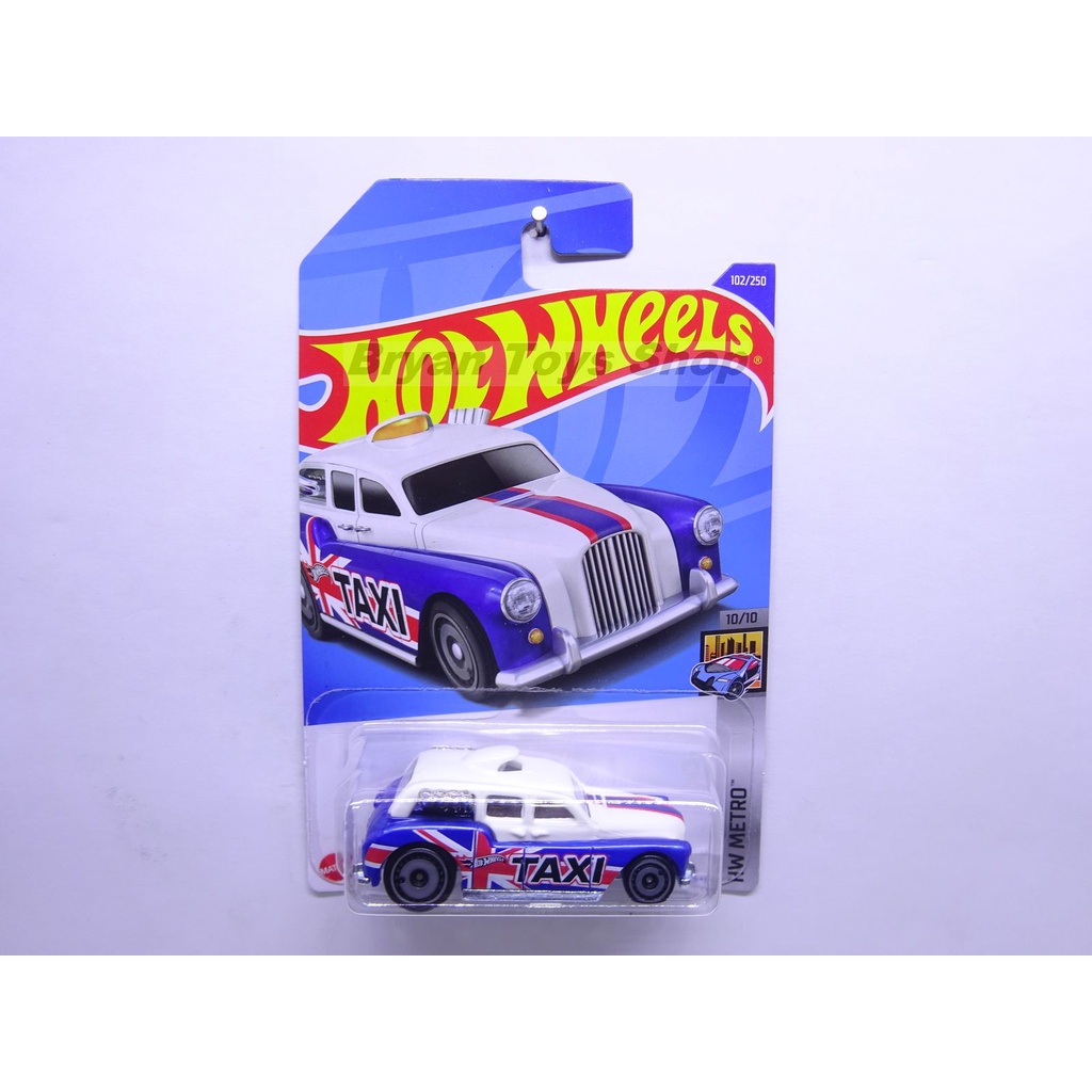 Hot Wheels Cockney Cab II Biru Putih - Mobil Balap