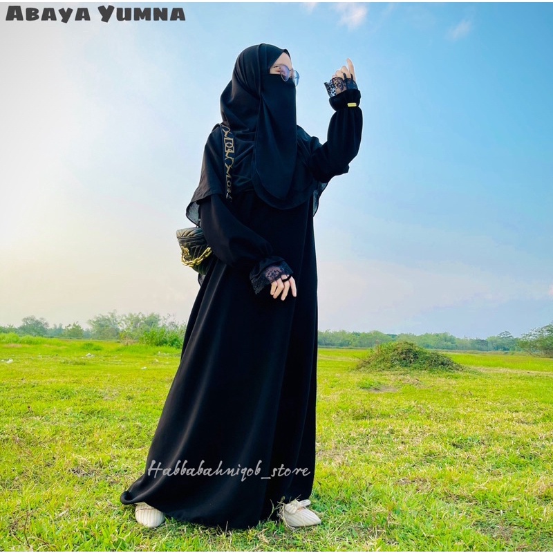 Abaya Bassic Abaya Hitam Jetblack Abaya Turki Abaya Arab Gamis Dress Hitam Jetblack Abaya Terbaru ABAYA YUMNA