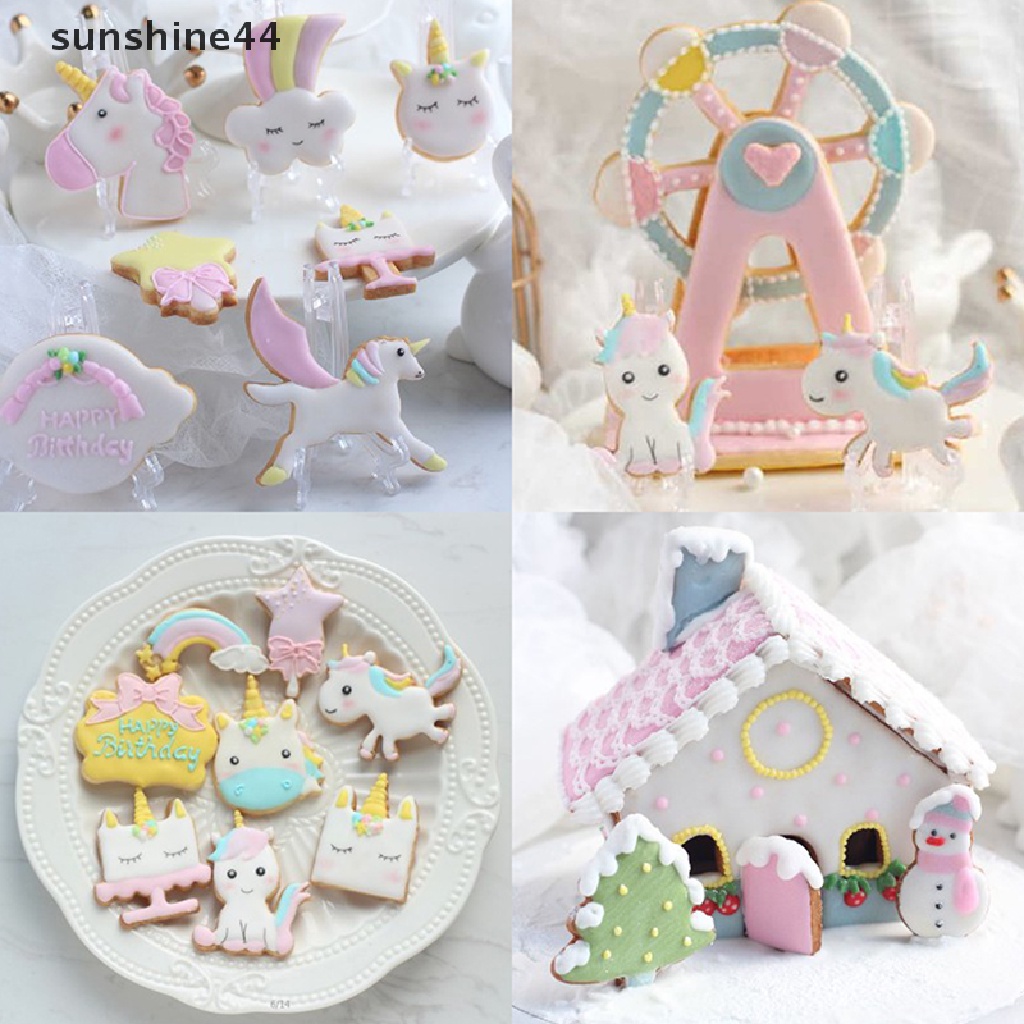 Sunshine 1 Set Cetakan Kue / Biskuit Diy Bentuk Kartun Bahan Plastik