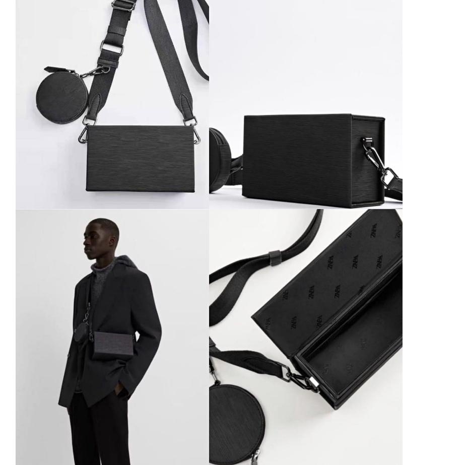Termurah [WBAG_IMPORT] NEW ARRIVAL TAS SLING BAG ZARA ZR/TAS SELEMPANG MAN RIGID MINI DUO CROSSBODY 