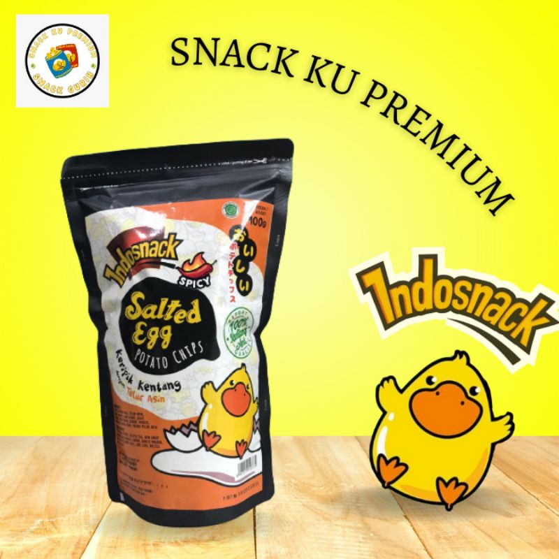 

Indosnack Salted Egg Potato Chips 100 Gr / Kripik Kentang / Keripik Kentang / Kentang Goreng / Kripik Salted Egg / Snack Premium / Snack Rasa Telor asin / Snack Kekinian / Chiki Bebek / Kripik Kentang Pedas / Kripik Spicy