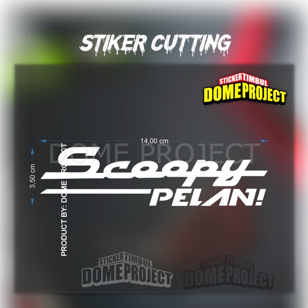 STIKER CUTTING SCOOPY PELAN PREMIUM GRADE 4 VARIAN WARNA