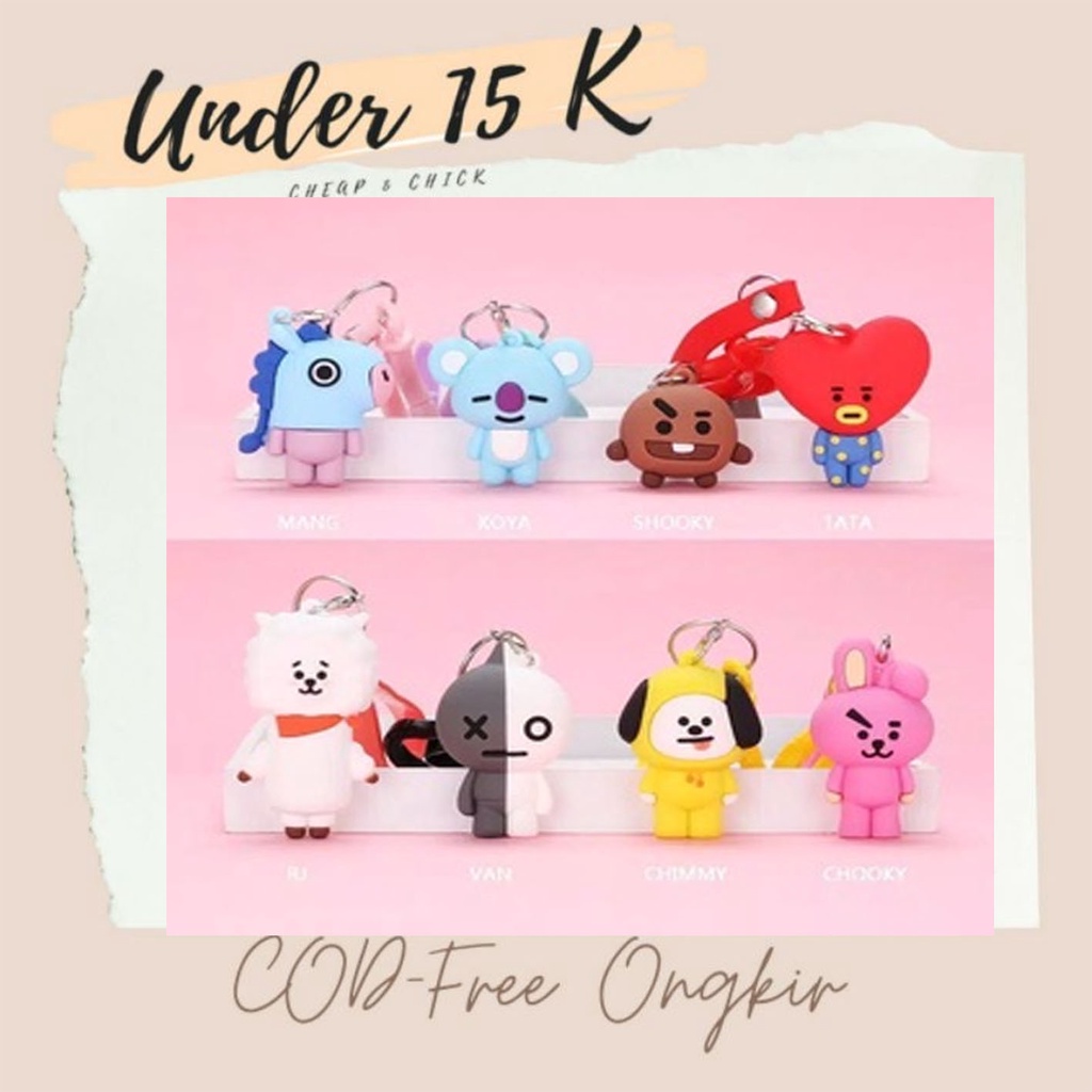 Gantungan Kunci Karakter / K-POP /  BTS Keychain -- AC 315 -- Gantungan Kunci Tas Lucu / Gantungan B