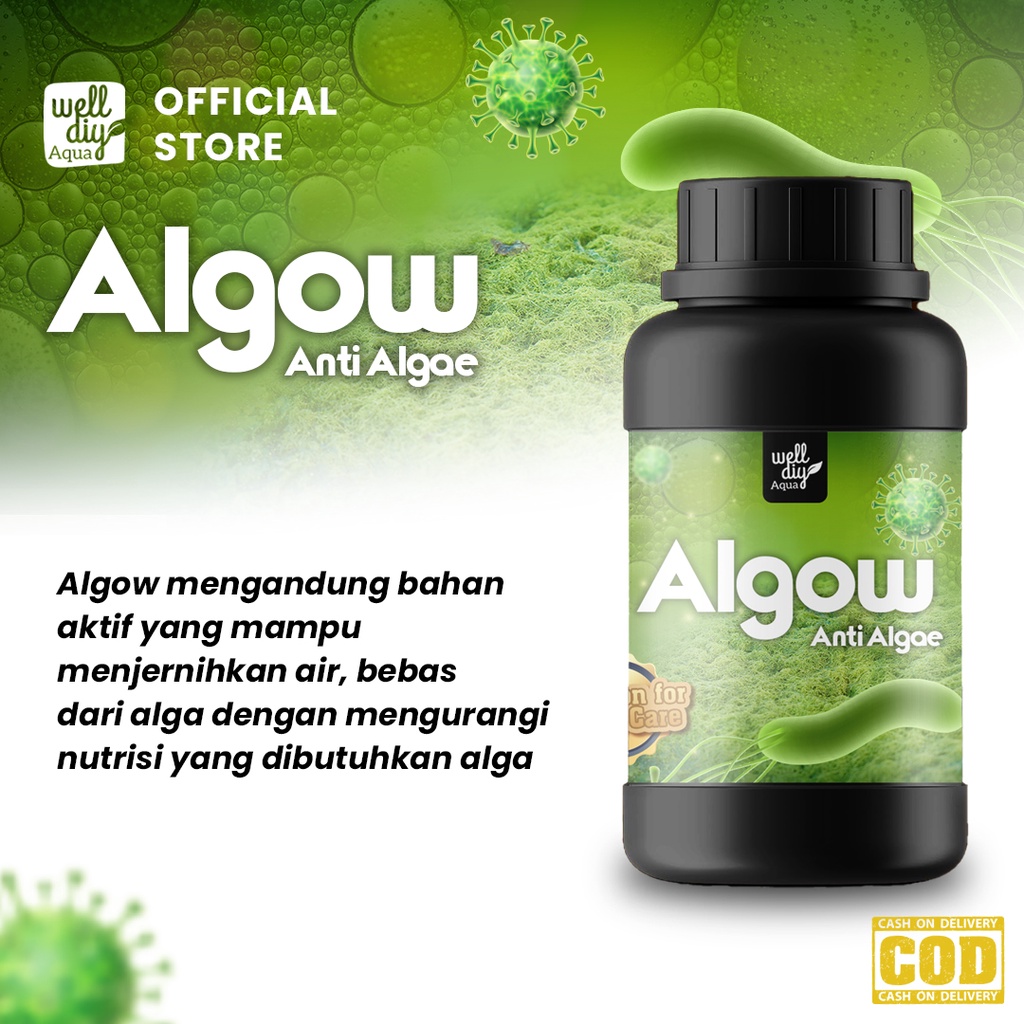 Anti Algae pembasmi lumut aquarium kolam ALGOW