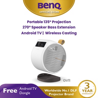 BenQ GV11 LED Portable Projector Free Angle Projection Android TV