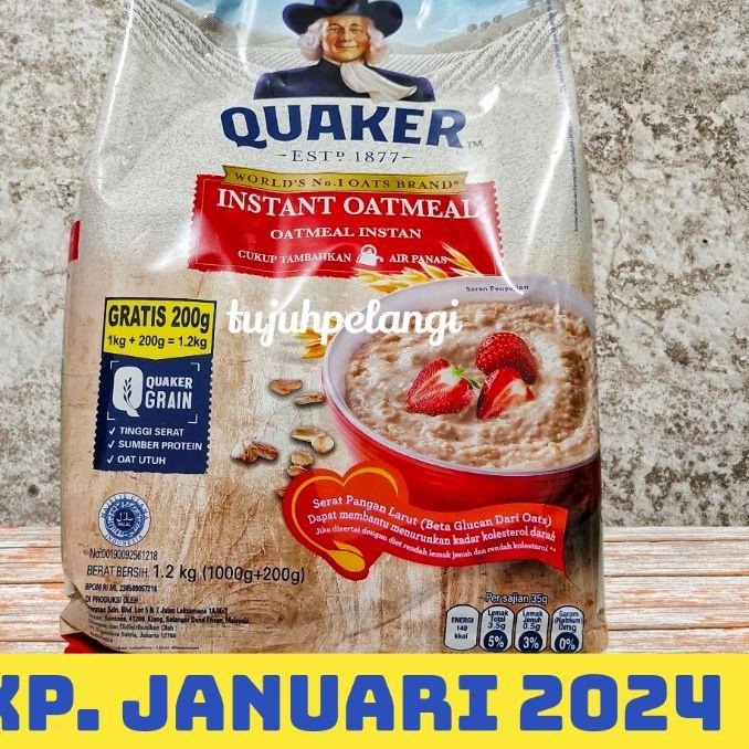 

READY ✅Quaker Oatmeal Instant Sereal Merah 1200 Gram 1,2 Kg - Oat|SQ1