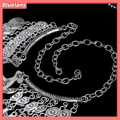 Bluelans Women Bohemian Tribal Vintage Coin Gypsy Chain Choker Statement Necklace