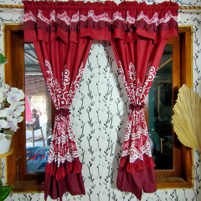 GORDEN SERUT RUMBAI JENDELA UKURAN 100X150 MURAH BISA COD MODEL MOTIF KEKINIAN TERALIS TERLARIS  KOR