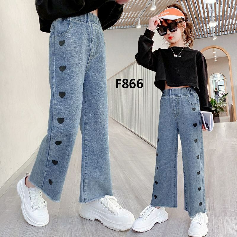 JEANS ANAK LOVE KULOT LOVE BORDIR KULOT LOVE ANAK PEREMPUAN CELANA ANAK PEREMPUAN TERBARU